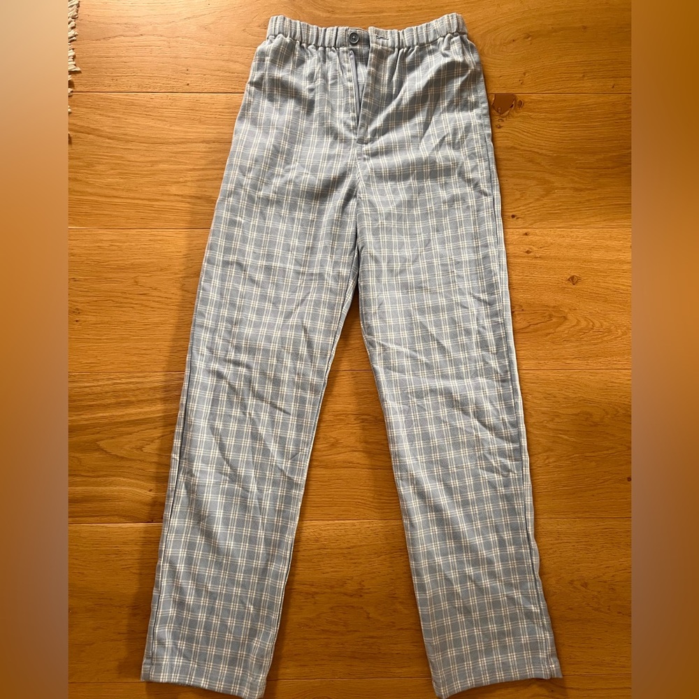 Brandy Melville OS blue plaid pants